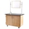 National Public Seating Mobile Science Cart with Shelving, Whiteboard/Mirror MSC01W - alternate 2
